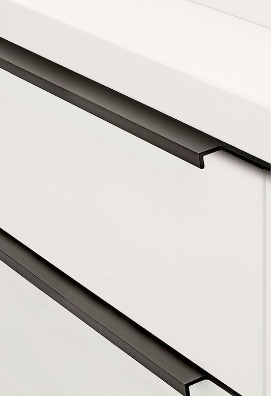 Griffleisten Armanda (Endung ..5mm) Aluminium, Schwarz eloxiert, zum Einnuten