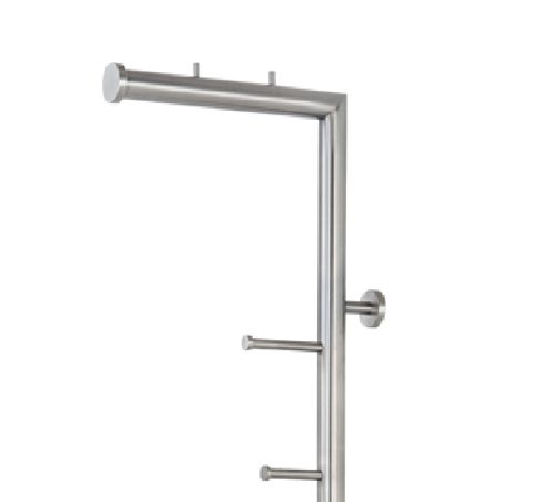 Edelstahl Wandgarderobe matt gebürstet Edelstahl Wandgarderobe matt gebürstet