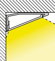 Mec Kel Leuchtenprofil Silber inkl. Abdeckung, Länge 2500mm