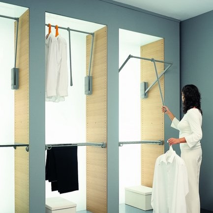 5079905-29 Kleiderlift Servetto schwarz/verchromt, Standard bis 10kg