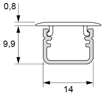 Mec Malindi Aluminiumprofil EV1, Länge 2500mm