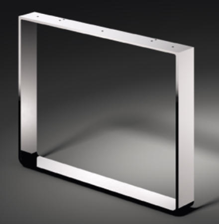 00191_02 Kufe für Sideboard, Profil 60x8mm, verchromt oder Edelstahl