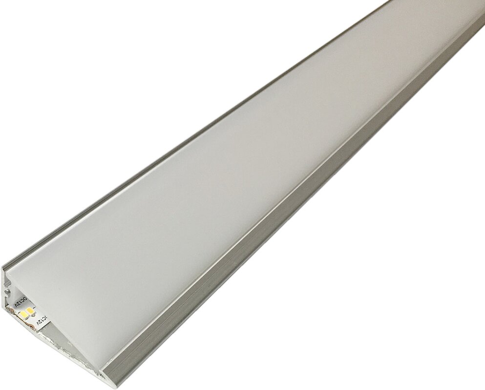 Mec Kel Leuchtenprofil Silber inkl. Abdeckung, Länge 2500mm