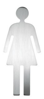 201wkl0670 Piktogramm weiblich Edelstahl matt