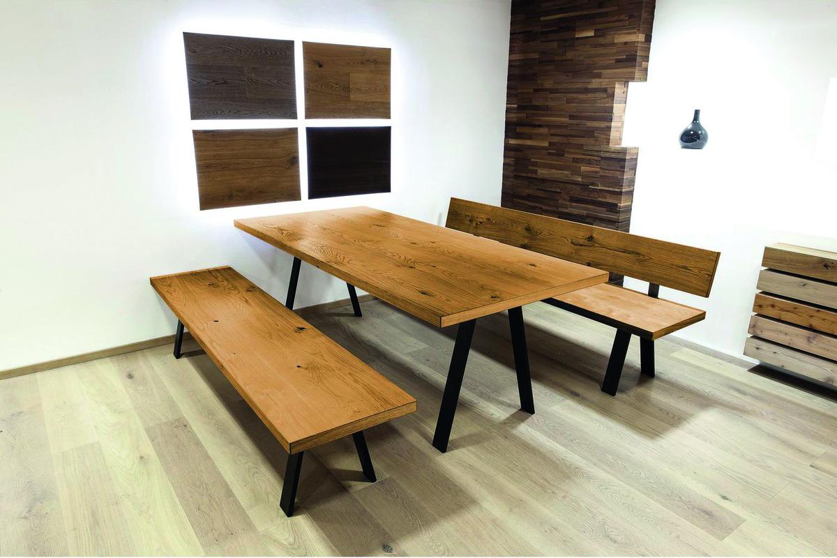 Kufen für Bank und Tisch, Profil 80x20mm, Schwarz matt (1 St.) Kufen für Bank und Tisch, Profil 80x20mm, Schwarz matt (1 St.)