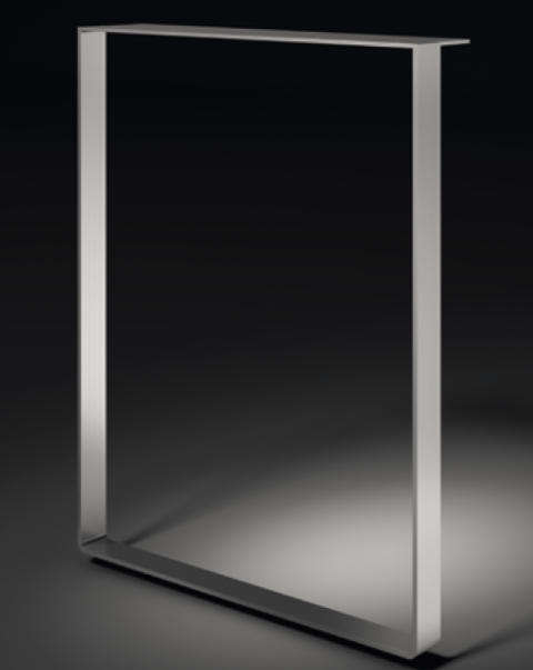 00229_02 Kufen für Anrichttische, Profil 60x8mm, verchromt oder Edelstahl