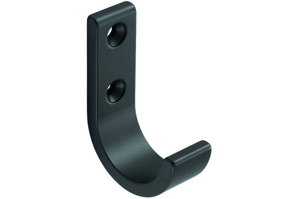 Garderobenhaken Aluminium Schwarz eloxiert Garderobenhaken Aluminium Schwarz eloxiert