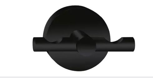 p02241D Mantelhaken doppelt Pro 020 schwarz matt