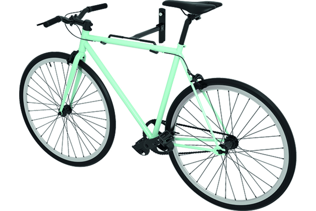 Fahrrad-Wandhalterung klappbar, Stahl Schwarz matt