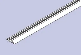 st_308 Bodenschienen Alpha aufliegend zum Kleben - Maßfertigung
