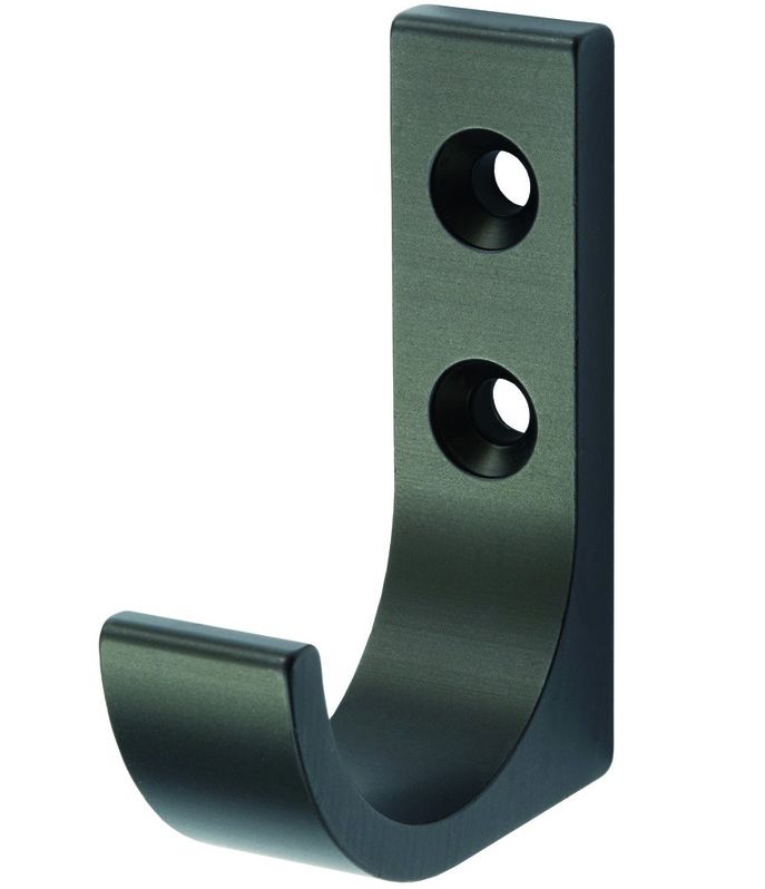 Garderobenhaken Aluminium Schwarz eloxiert Garderobenhaken Aluminium Schwarz eloxiert