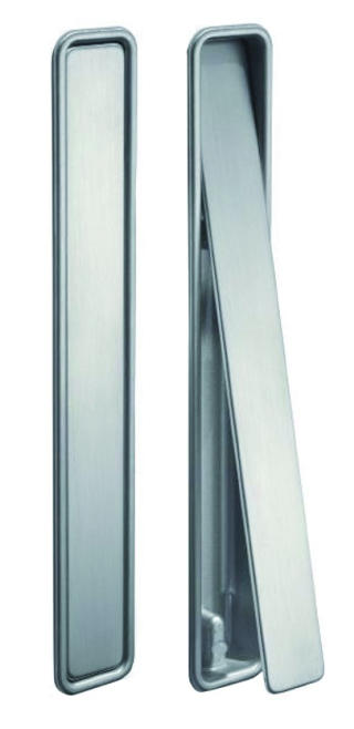 4312401 Muschelgriff 160x22mm, flächenbündig mit Klappe