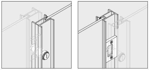 st_373-374 Rahmenschloss zu Schiebetüren Alpha Profil 2400