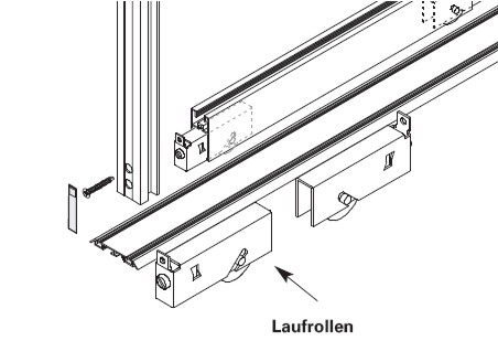 Laufrollen zu Schiebetüren Alpha (Paar)
