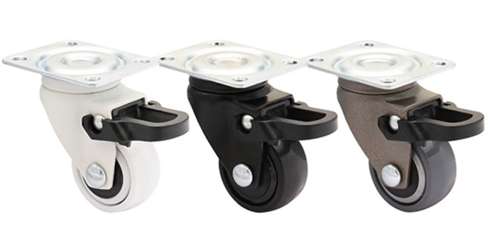 Design - Lenkrollen 3C-Serie mit Anschraubplatte, mit Feststeller Design - Lenkrollen 3C-Serie mit Anschraubplatte, mit Feststeller