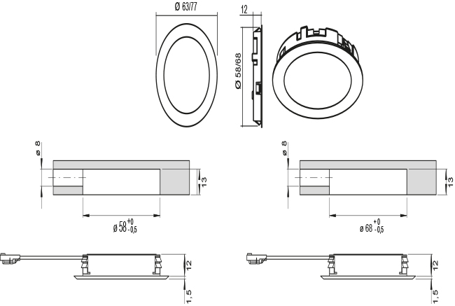 2000001-2000003_Abmessungen Abmessung/ Montage