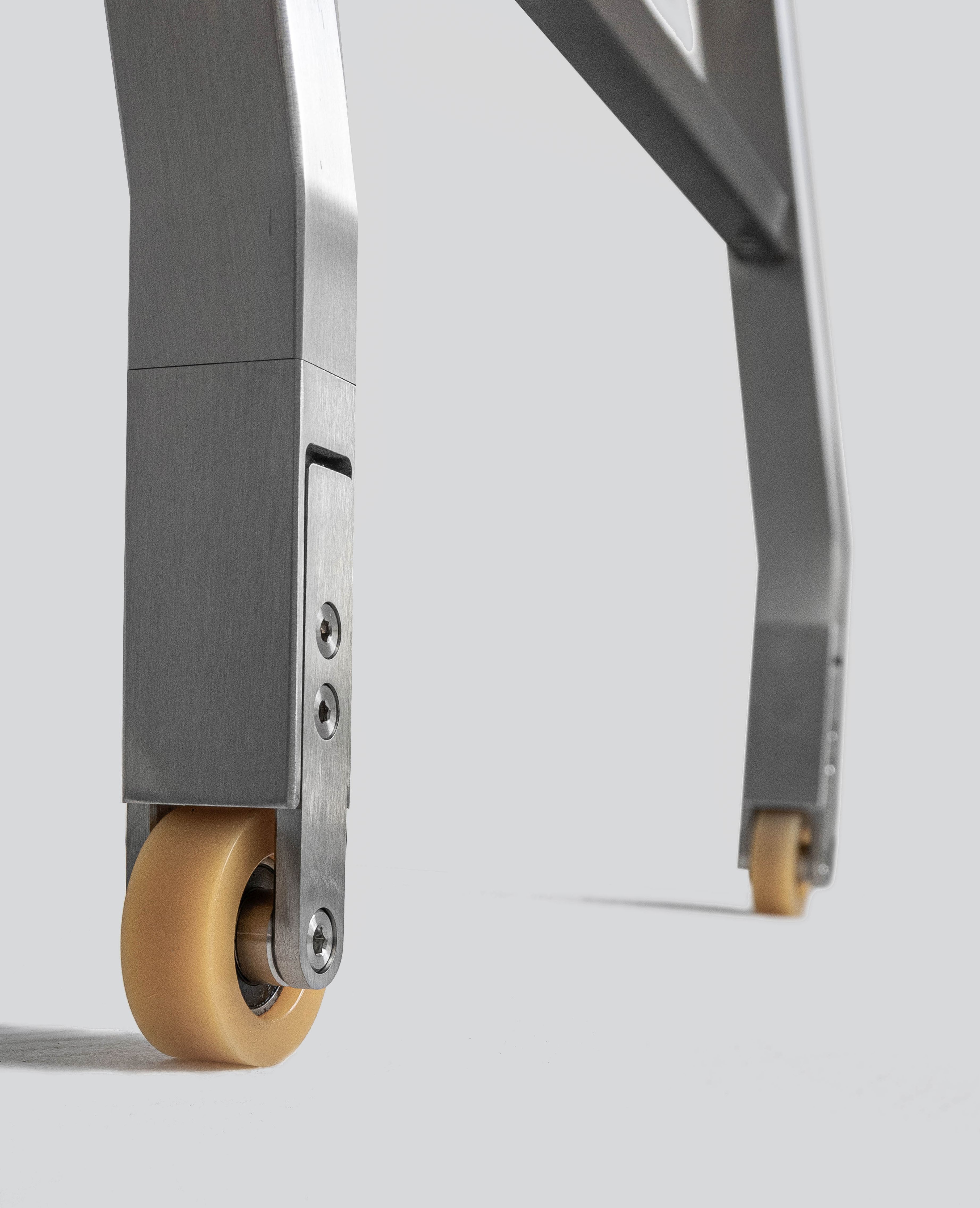 Rollenfuß mit Stopfunktion für Bibliotheksleitern (Paar)