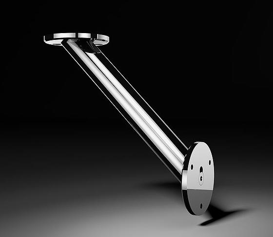 24325_01 Barkonsole schräg 45°, rund 35mm, Höhe 230mm