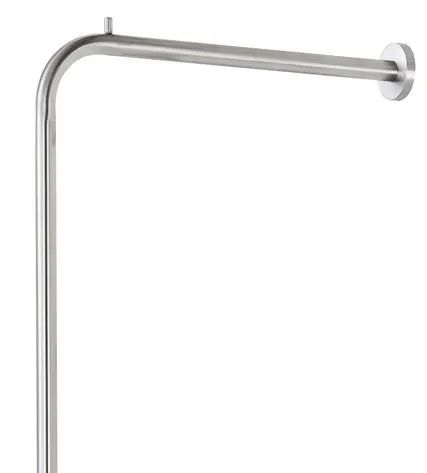 Edelstahl Wandgarderobe matt gebürstet