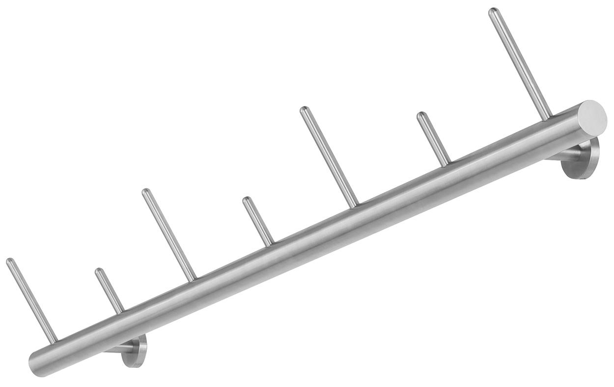 2730_1000_06 Edelstahl Wandgarderobe matt gebürstet