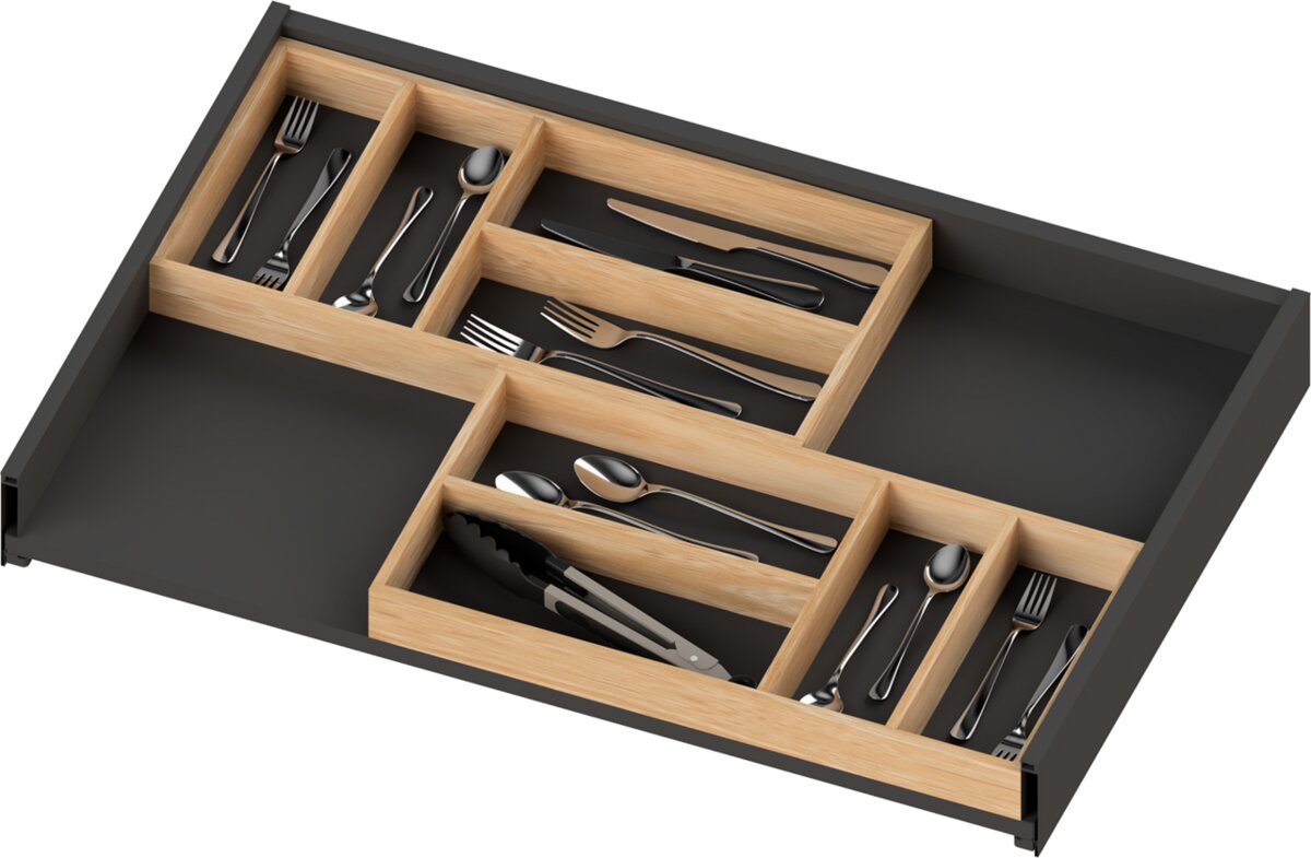 Besteckeinsätze Eiche lackiert ohne Boden, 236x473x45mm