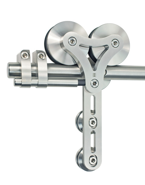 Schiebetürbeschlag Duplex - Set für Glastüren mit Stärke 8-12,7mm