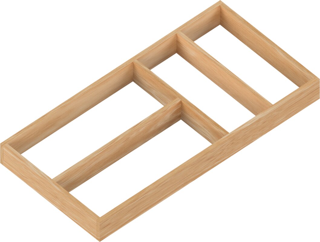 Besteckeinsätze Eiche lackiert ohne Boden, 236x473x45mm Besteckeinsätze Eiche lackiert ohne Boden, 236x473x45mm