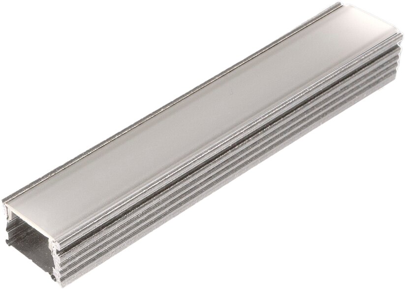 Mec Basel Leuchtenprofil Silber inkl. Abdeckung, Länge 2500mm