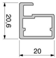 k081_2 Alumniumrahmen auf Maß, Profil K081 EV1 eloxiert
