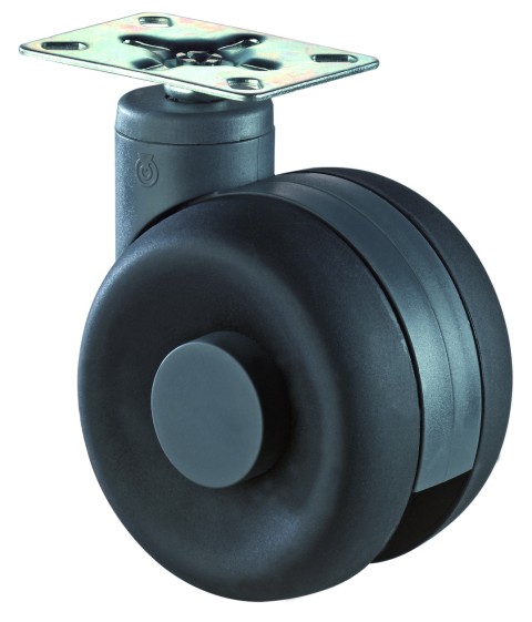 67165388 Design - Doppel - Lenkrollen mit Anschraubplatte