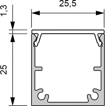 Mec Ice Leuchtenprofil inkl. Abdeckung, Länge 2500mm Mec Ice Leuchtenprofil inkl. Abdeckung, Länge 2500mm