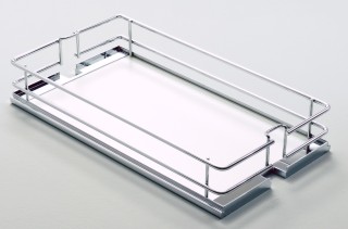 91001226 Körbe Premea Weiss / verchromt für Hochschrankauszug HSA
