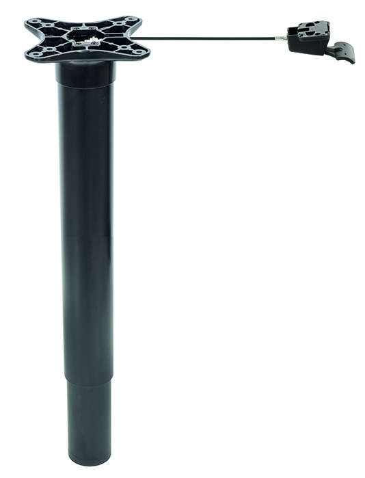 52_140_10 Tischsäule Schwarz, höhenverstellbar