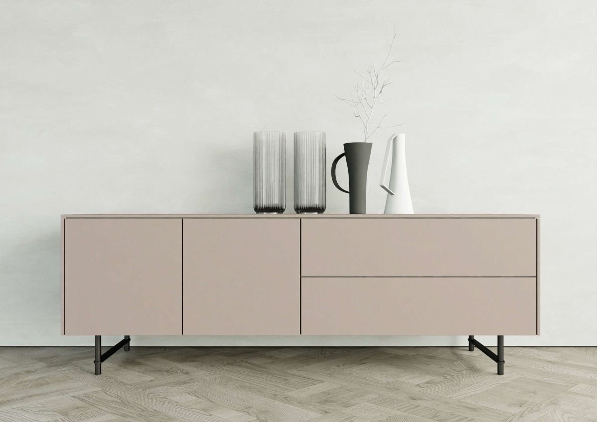 Sideboardkufe Siena, Stahl Schwarz (1 Stück)