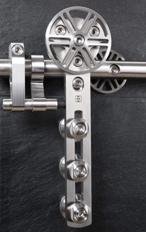 Schiebetürbeschlag Chronos - Set für Glastüren mit Stärke 8-12,7mm