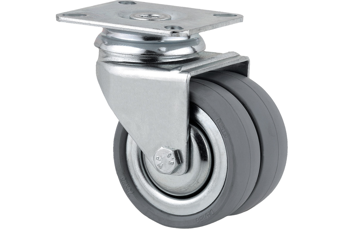 Doppel - Lenkrollen mit Anschraubplatte Doppel - Lenkrollen mit Anschraubplatte