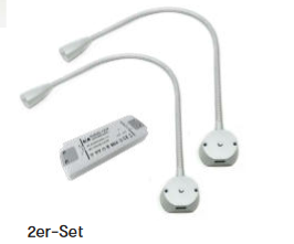 bettleseleuchte 2-er Set Bettanbauleuchte BU 1