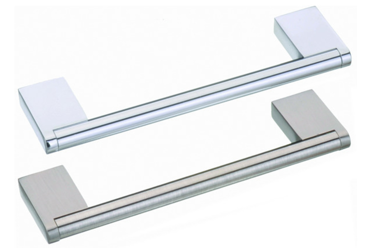 Möbelgriff mit Rechtecksockel, Stahl-Zinkdruckguss Möbelgriff mit Rechtecksockel, Stahl-Zinkdruckguss