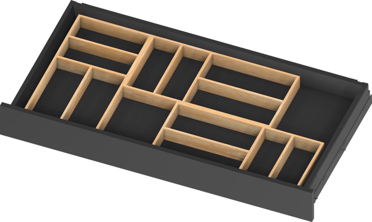Besteckeinsätze Eiche lackiert ohne Boden, 236x473x45mm Besteckeinsätze Eiche lackiert ohne Boden, 236x473x45mm
