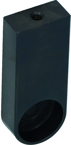 5074077 Schrankrohr-Endlager Edelstahl für 25mm Rohre, Schwarz