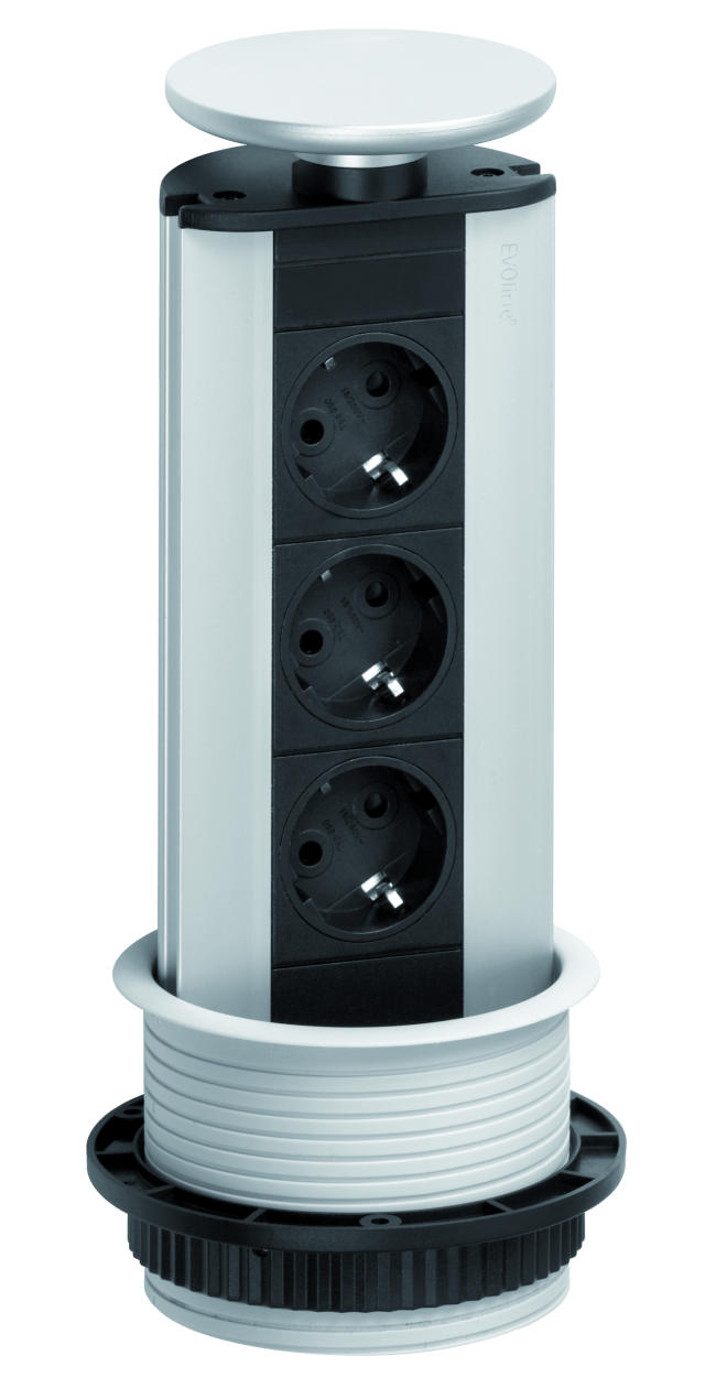 64868000 Evoline Port Einbausteckdosen 3-fach