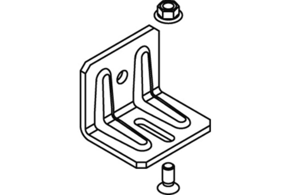 Wandbefestigungswinkel für EKU Porta Sets 60/100H 