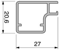 k092_2 Alumniumrahmen auf Maß, Profil K092 EV1 eloxiert