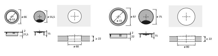 64044815 Kabeldurchlass, ø 80 mm