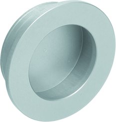 4250011 Muschelgriff rund, flacher Rand, Aluminium eloxiert