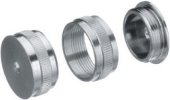 50_740_04-14 Messing Schrankrohrlager 3-teilig für unsichtbare Befestigung