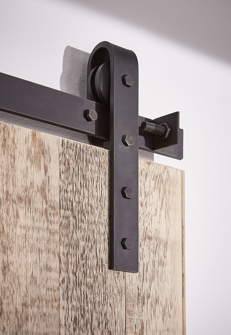 SB-0001-Stahlbeschlag-1 Schiebetürbeschlag-Set SB0001 für Holztüren Dicke 30-50mm