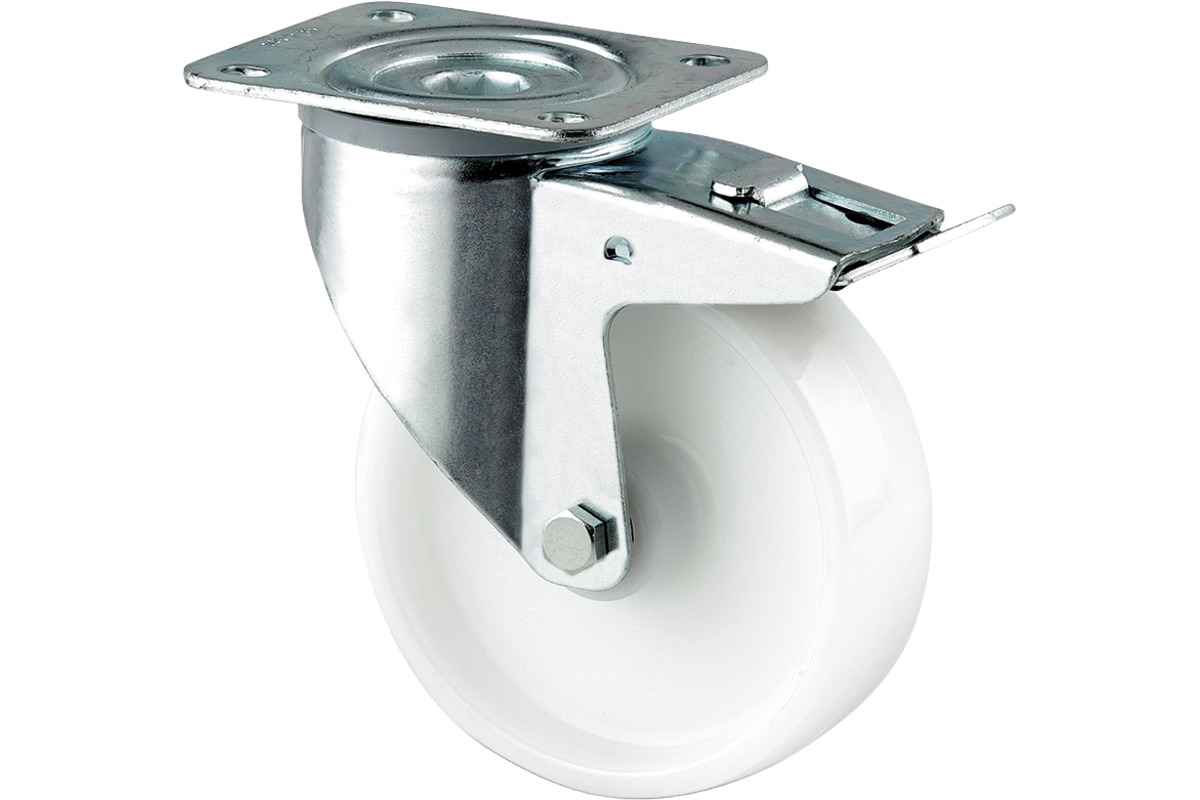 Lenkrollen mit Feststeller mit Anschraubplatte