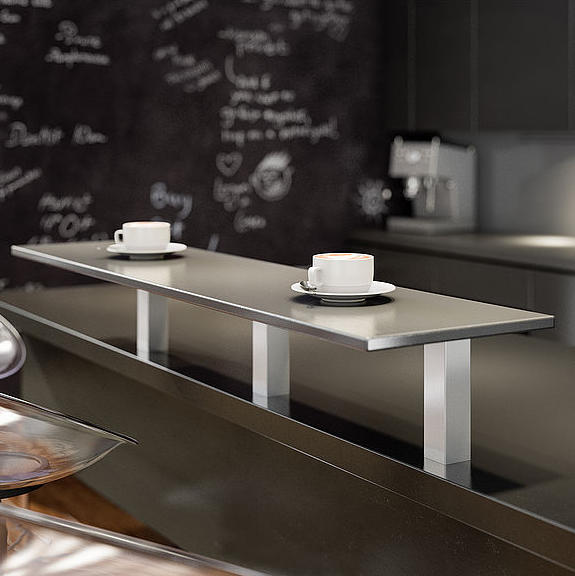 2000515_01 Barkonsole Capri Aluminium und Edelstahl