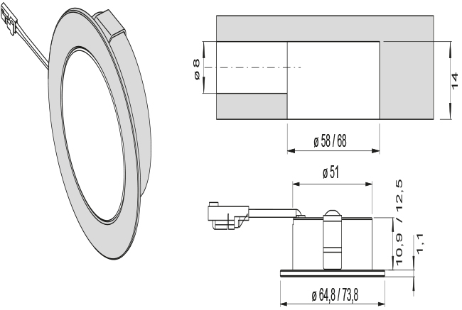 2000009-2000017_Abmessungen Abmessung/ Montage